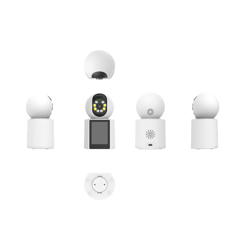 LCD Video Calling Network Camera 1080P Wireless Wifi Dual Light Full Color Motion Detection 2-Way Audio Cloud CCTV Camera