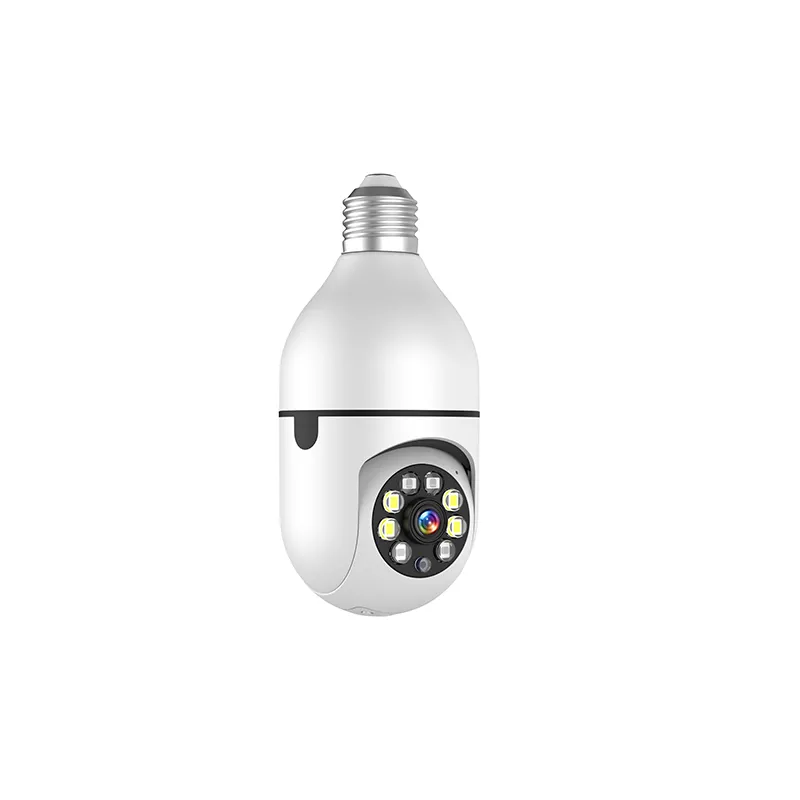 Factory Sale ICam365 2MP 5G E27 Bulb Surveillance Camera Night Vision Full Color Automatic Tracking Indoor Security Monitor
