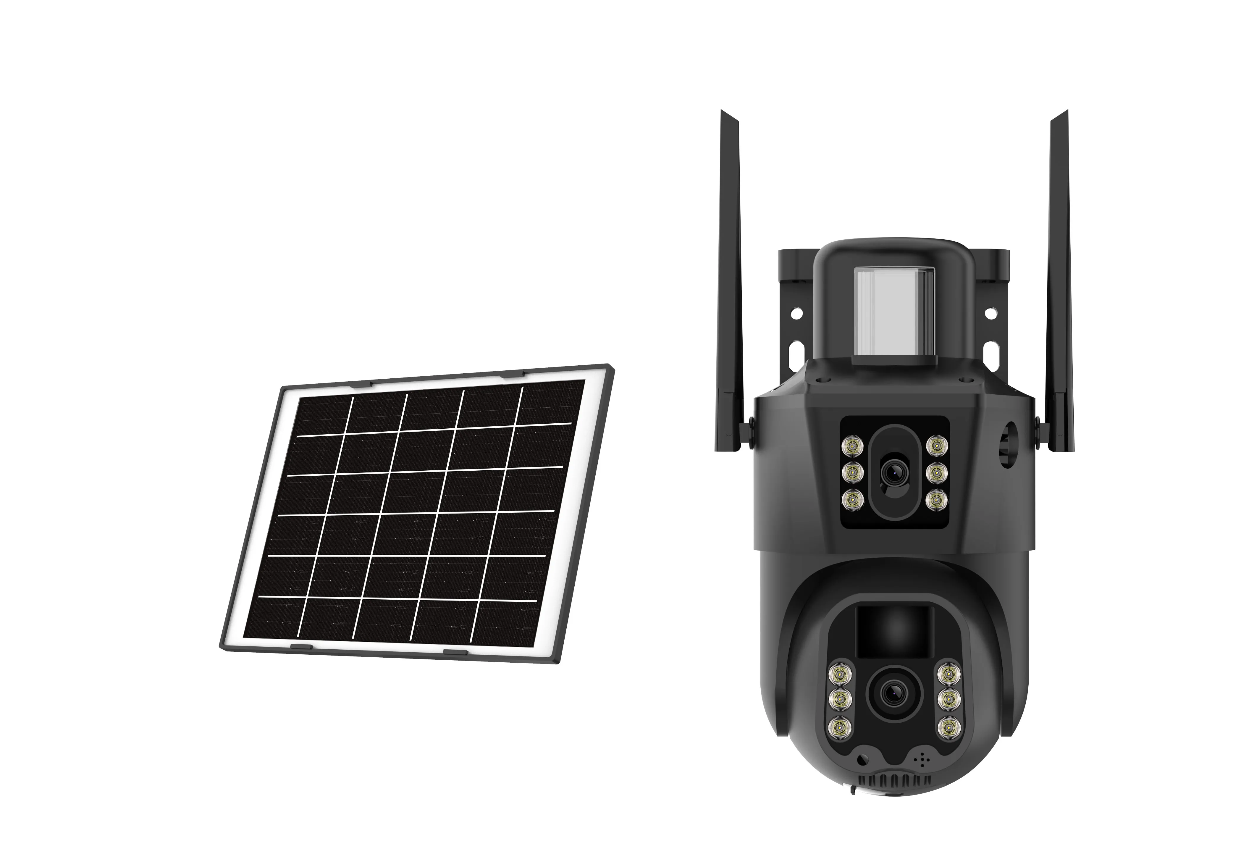 2.5-inch Binocular Camera with Night Vision - Dual Lens Security Camera for Indoor/Outdoor Monitoring