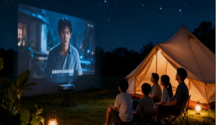 Break free from small screens—P45 Projector turns any space into a cinema.