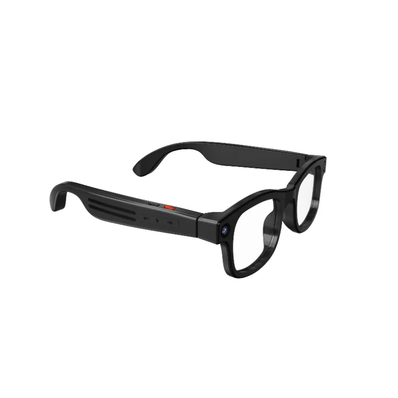 IK-G1 built-in ChatGPT smart glasses three-quarter angle shot