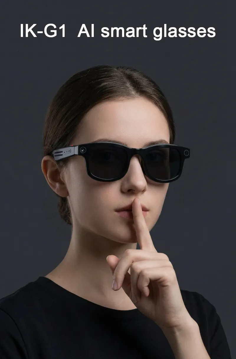 IK-G1 AI Smart Glasses main hero banner lifestyle showcase