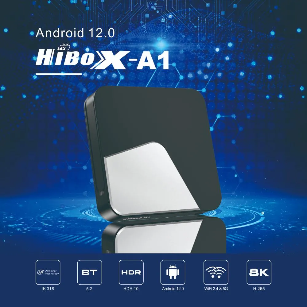 HIBOX A1 OTT TV Box, Allwinner IK318, Wi‑Fi 6, 4K@60fps Android Streaming Player