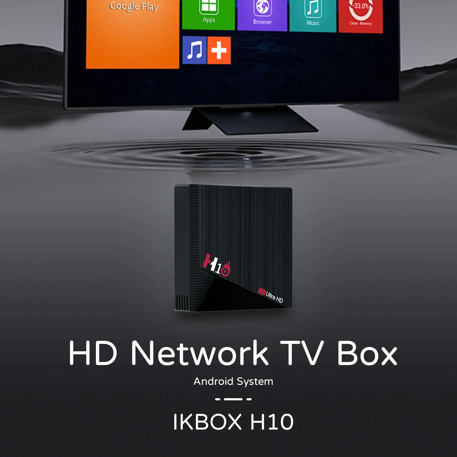 H10 Factory Price LCD Digital Display 4K HD Internet Satellite Tv Box With H10 Smart Android 9.0 System Box Android Tv Decoder