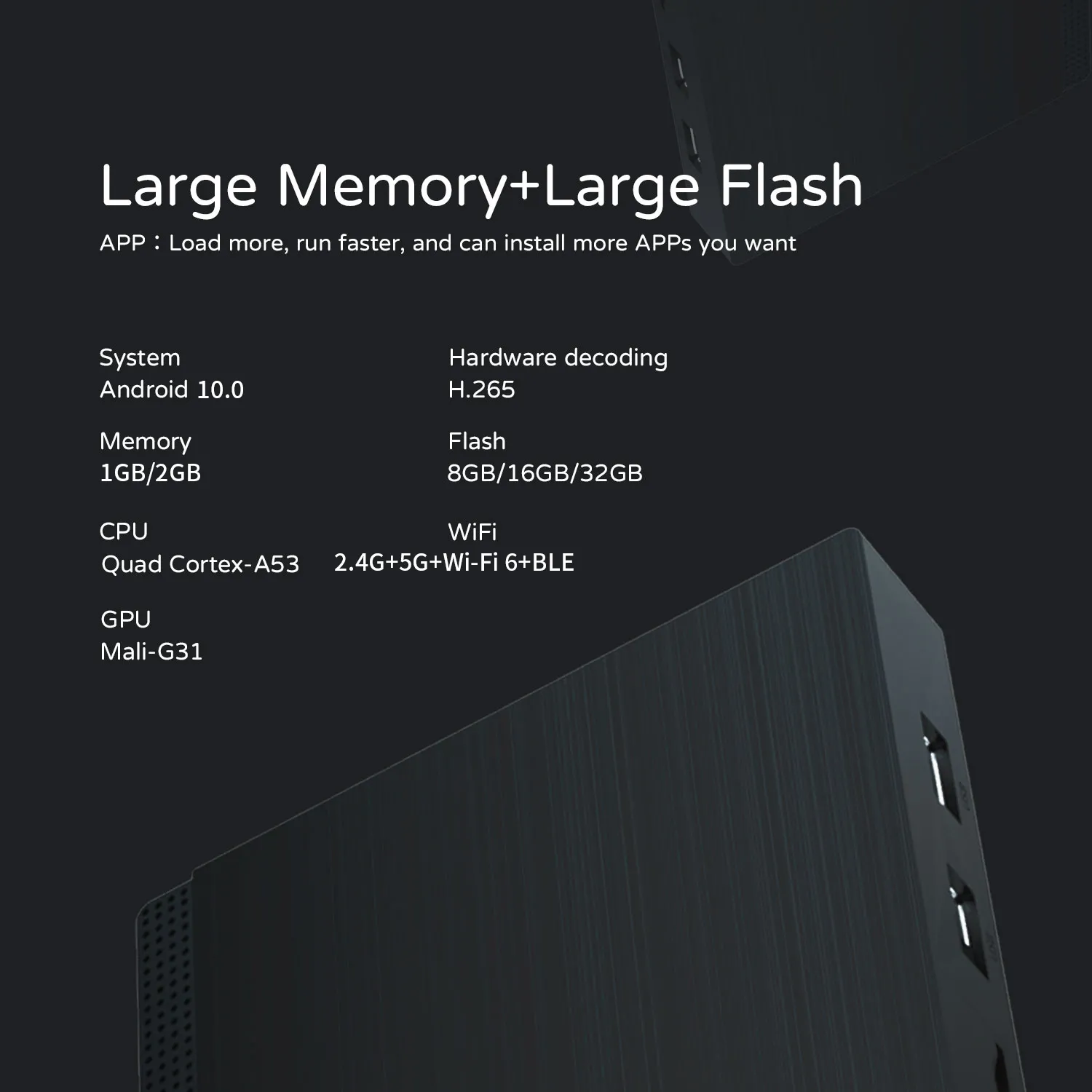  memory and flash specification poster, configurable storage for bulk mass‑market custom order