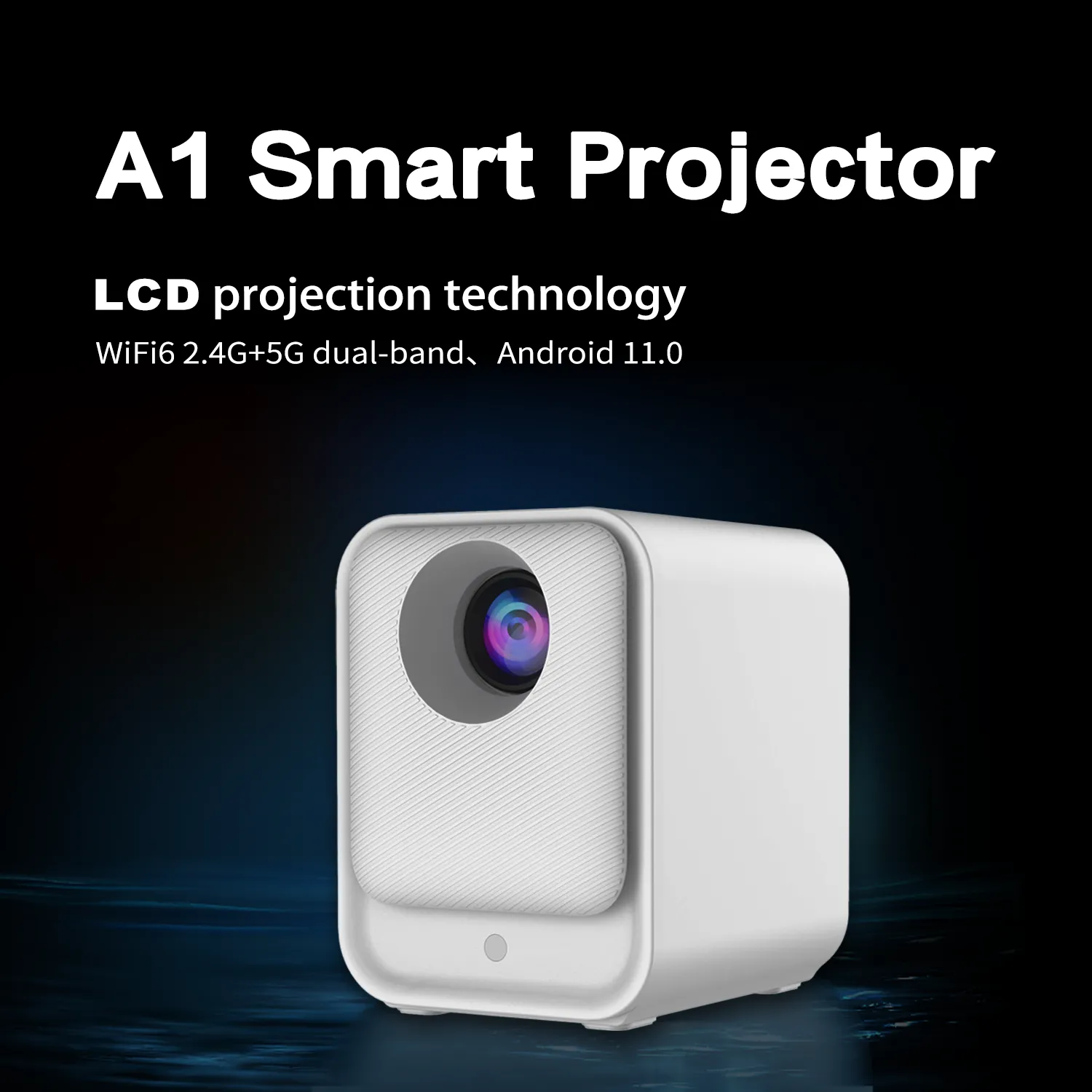 A1 Portable Android Home Projector 200ANSI Dust‑proof Optical Engine