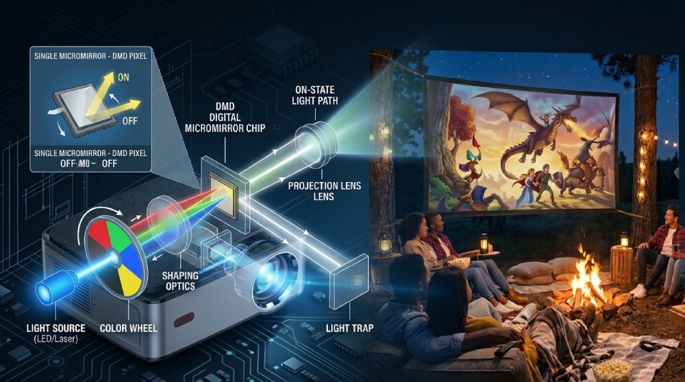 Different Types of Projectors Explained: Imaging Tech, Light Sources