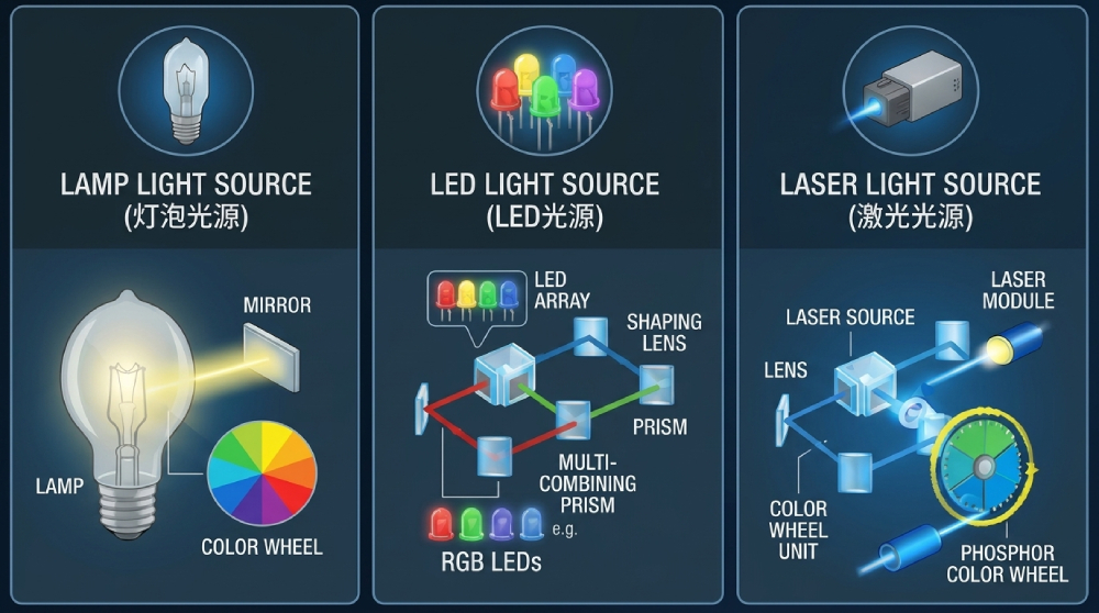 Different Types of Projectors Explained: Imaging Tech, Light Sources
